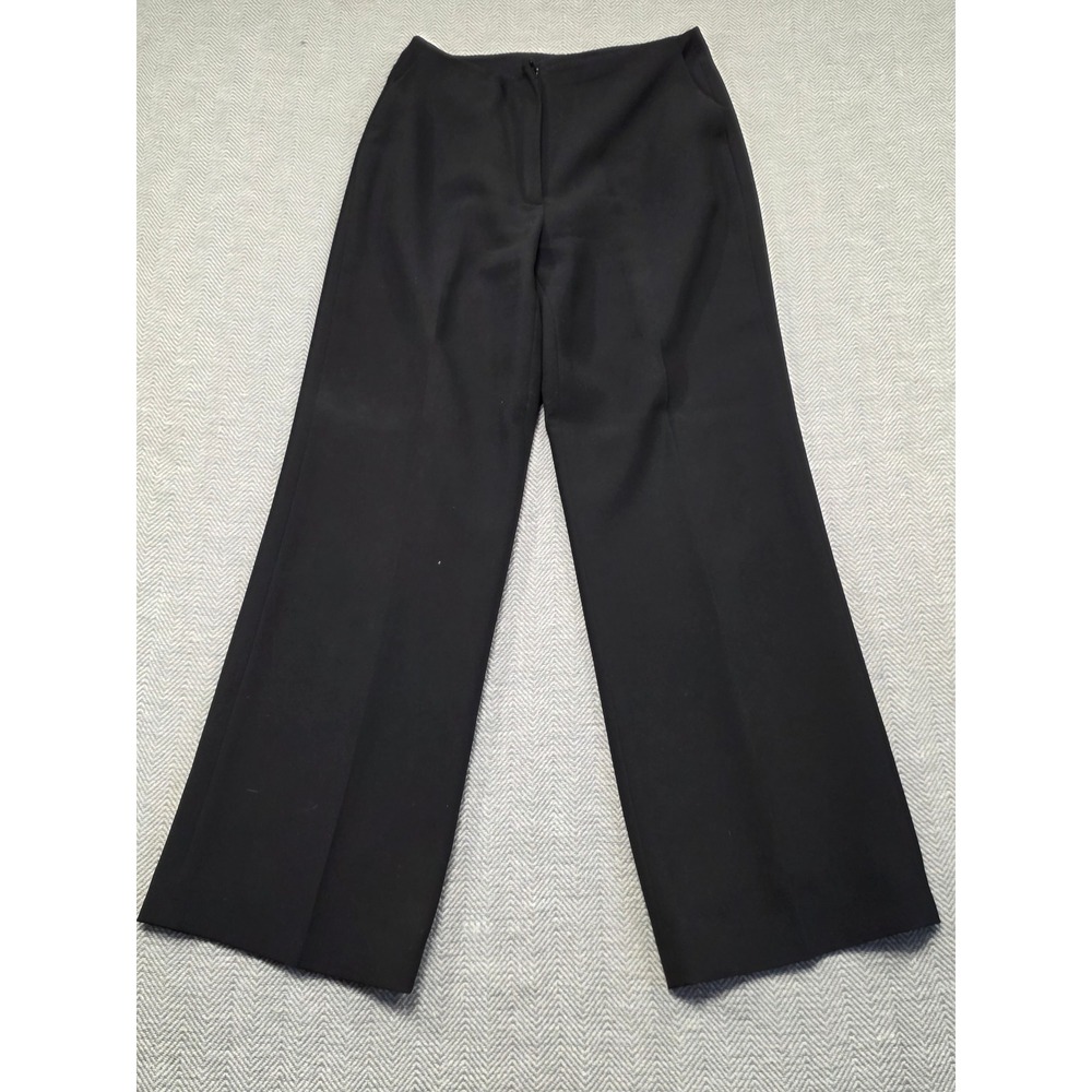 Ann Taylor Petites Black Wide Leg Dress Pants Trousers 6P Triacetate Blend‎